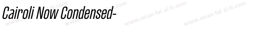 Cairoli Now Condensed字体转换